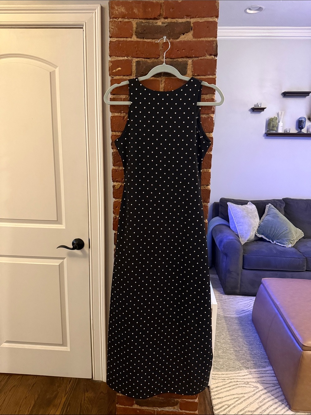 Amazon Black Polka Dot Maxi Dress
